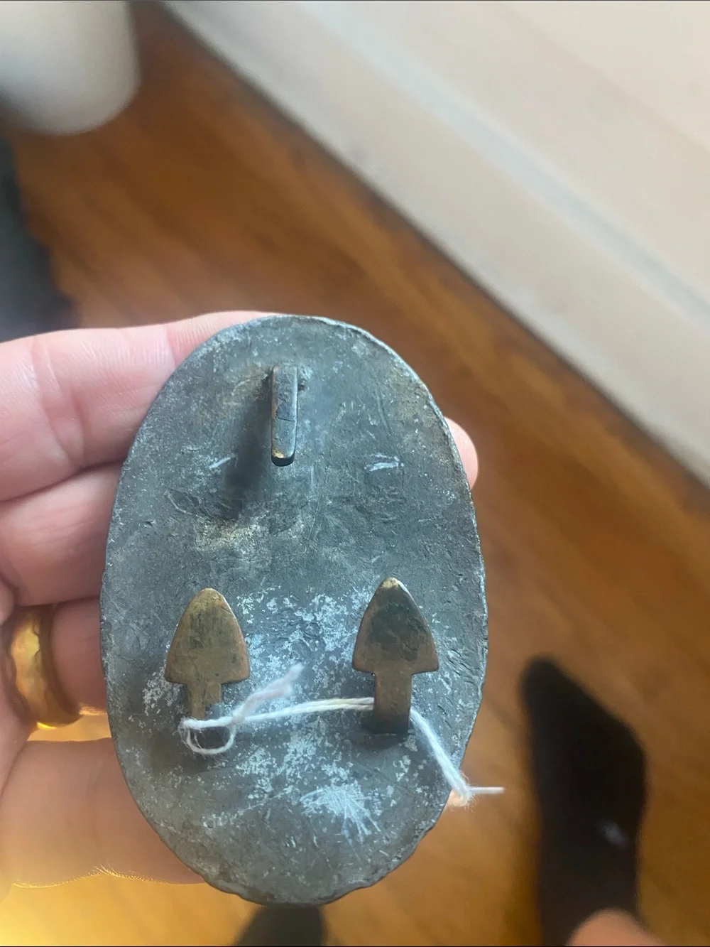 U.S. Army Brass Belt Buckle with Green Patina